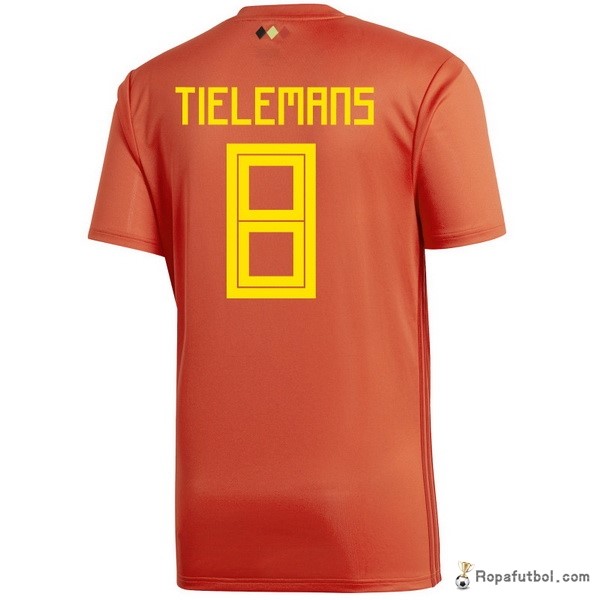 Camiseta Belgica Replica Primera Ropa Tielemans 2018 Rojo